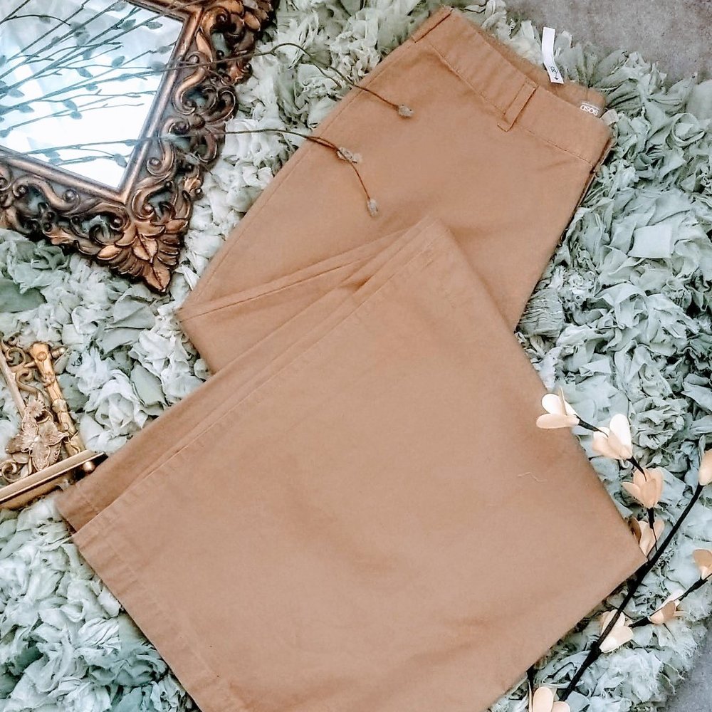 ASOS Petite Wide Leg Cargo Pants w/ Split Leg 8